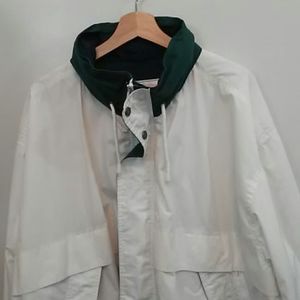Vintage Towne from London Fog XXL Tall White Windbreaker/Rain Jacket